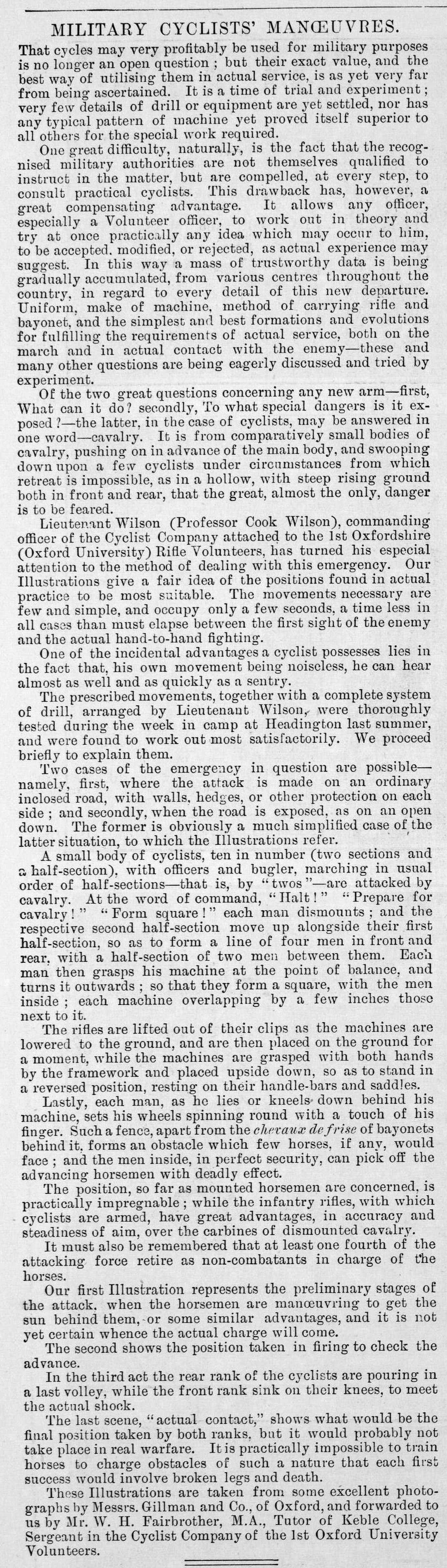 1889 military cyclists text